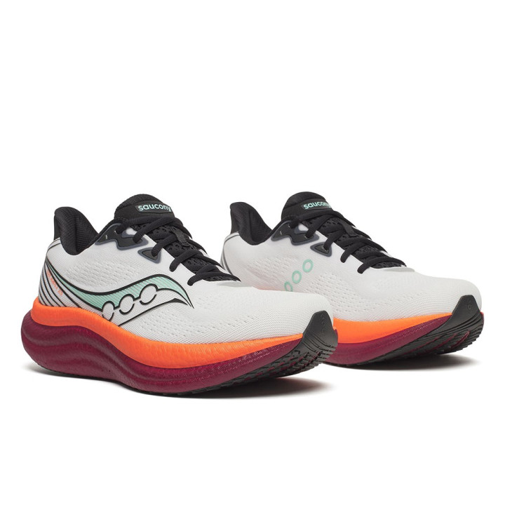 Saucony Triumph 23 Bianco Crimson - Scarpe Running Uomo