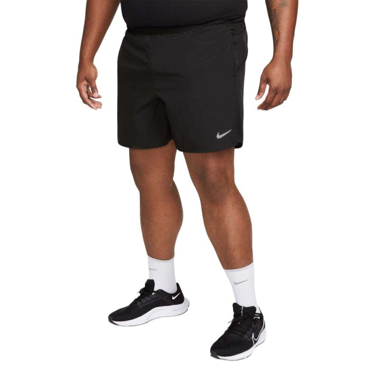 Nike Pantaloncini Running Df Challenger 7" Nero Argento Uomo