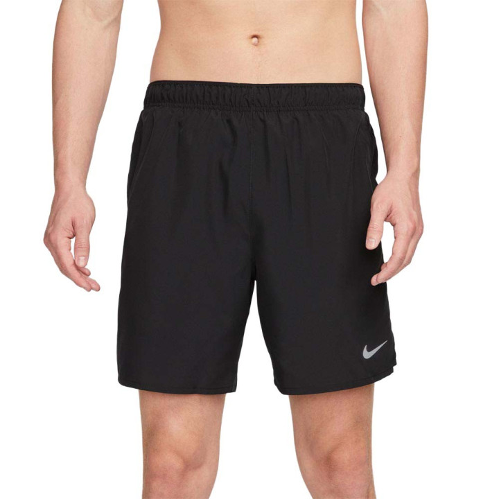 Nike Pantaloncini Running Df Challenger 7" Nero Argento Uomo