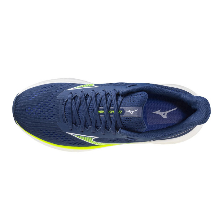 Mizuno Wave Inspire 22 Estate Blu Giallo - Scarpe Running Uomo