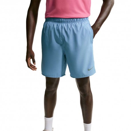 Nike Pantaloncini Running Df Challenger 7" Work Blu Argento Uomo