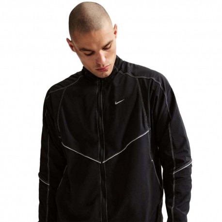 Nike Giacca Running Retro Track Team Crimson Nero Uomo