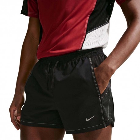 Nike Pantaloncini Running 4" Retro Track Nero Argento Uomo