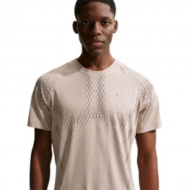 Nike T-Shirt Running Stride Cream Mink Brown Argento Uomo