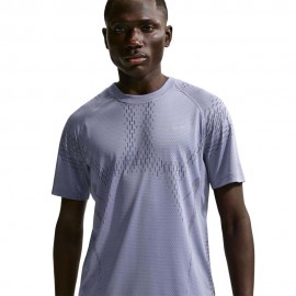 Nike T-Shirt Running Stride Iron Purple Indigo Haze Uomo