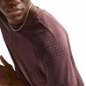 Nike T-Shirt Running Stride Tattoo Burgundy Crush Uomo