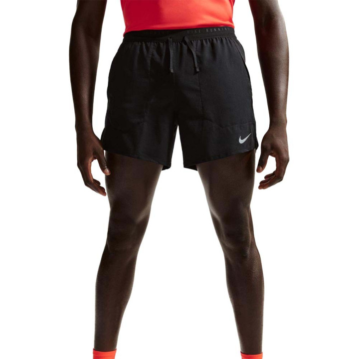 Nike Pantaloncini Running Stride 5" Nero Silv Uomo