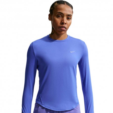Nike Maglia Running Crew Swift Sapphire Argento Donna