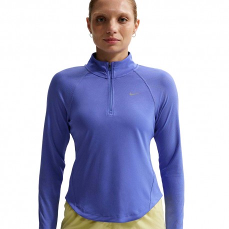 Nike Maglia Running Tempo Flash Sapphire Argento Donna