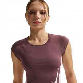 Nike T-Shirt Running Tempo Swoosh Tattoo Rosa Foam Donna