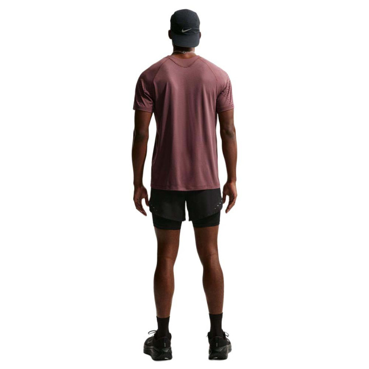 Nike Pantaloncini Running Stride 5" Hybrid 2In1 Nero Summit Bianco Uomo