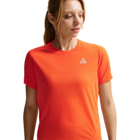 Nike Acg T-Shirt Trail Running Safety Arancio Donna
