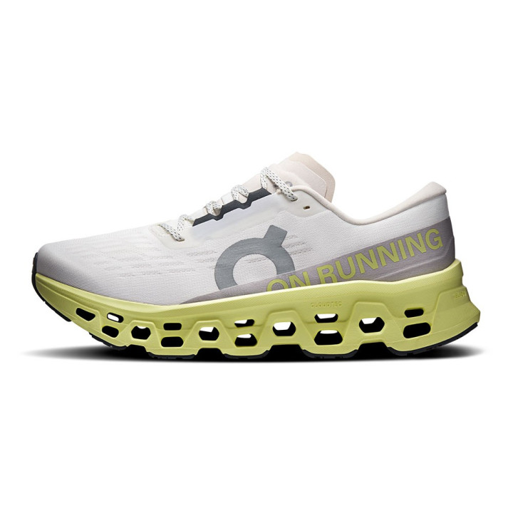 On Cloudmonster 3 Ivory Limelight - Scarpe Running Uomo
