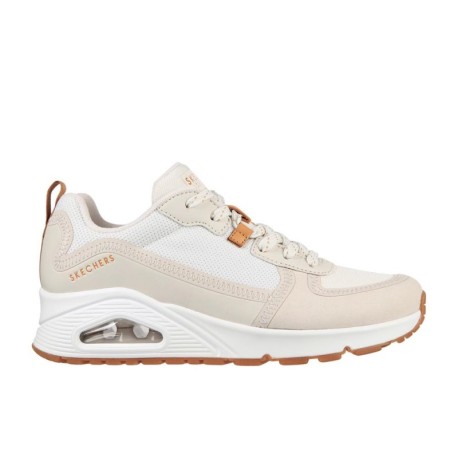 Skechers Uno Mesh Bianco Oro - Sneakers Donna