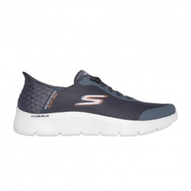 Skechers Go Walk Flex Hands Up Slip Ins Grigio Arancio - Sneakers Uomo