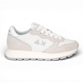 Sun 68 Ally Glitter Nylon Bianco Argento - Sneakers Donna
