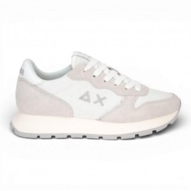 Sun 68 Ally Glitter Nylon Bianco Argento - Sneakers Donna
