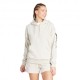 ADIDAS Felpa Palestra Con Cappuccio Logo Beige Donna