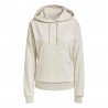 ADIDAS Felpa Palestra Con Cappuccio Logo Beige Donna