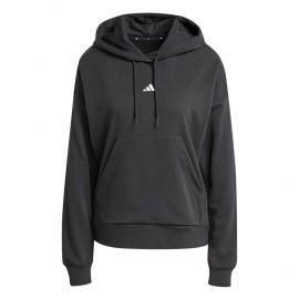 ADIDAS Felpa Palestra Con Cappuccio Logo Nero Donna