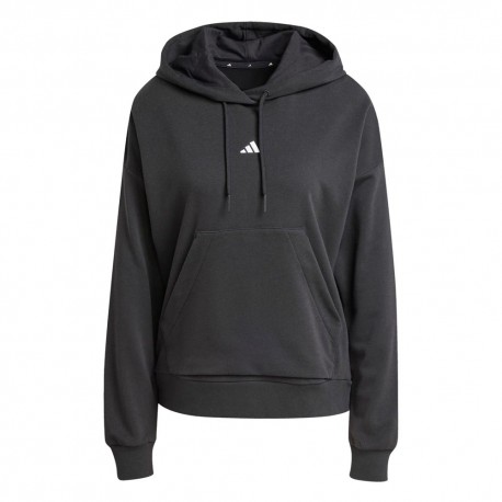 ADIDAS Felpa Palestra Con Cappuccio Logo Nero Donna