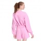 ADIDAS Felpa Palestra Girocollo Soft Lux Rosa Donna
