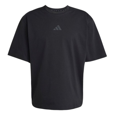 ADIDAS Maglietta Palestra Train Nero Logo Bianco Uomo