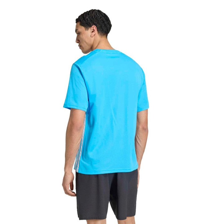 ADIDAS Maglietta Palestra Tristripe Azzurro Uomo