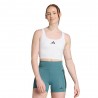 ADIDAS Top Palestra Train Logo Optime Bianco Donna
