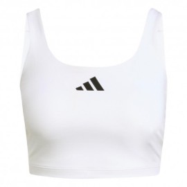 ADIDAS Top Palestra Train Logo Optime Bianco Donna