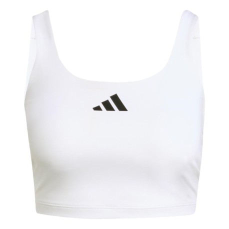 ADIDAS Top Palestra Train Logo Optime Bianco Donna