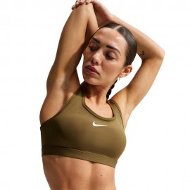 Nike Swoosh Reggiseno Sportivo Medium Support Verde Donna