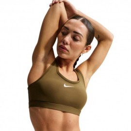 Nike Swoosh Reggiseno Sportivo Medium Support Verde Donna