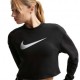 Nike Pro Felpa Palestra Girocollo Pro Nero Donna