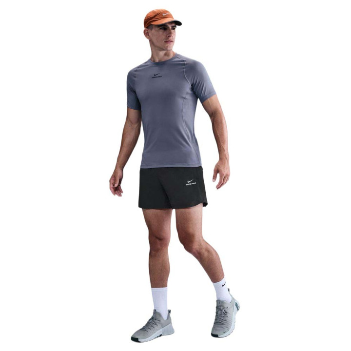 Nike Pro Training Shorts Sportivi Nero Logo Bianco Uomo