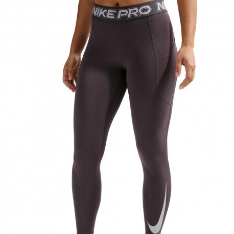 Nike Pro Leggings Palestra Tight Grigio Donna