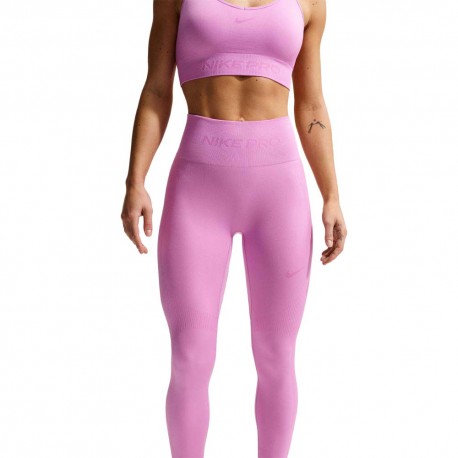 Nike Pro Leggings Palestra Tight Seamless Rosa Donna
