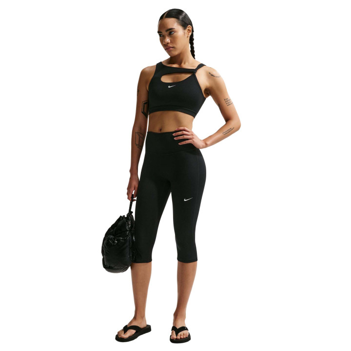 Nike One Leggings Palestra Tight Capri Vita Alta One Nero Donna