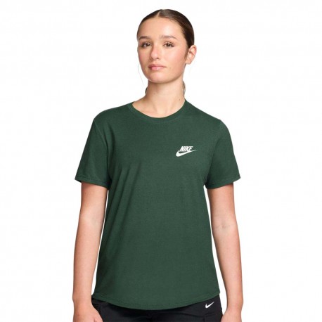 Nike Sportswear Club Essentials T-Shirt Verde Donna