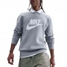 Nike Sportswear Club Felpa Girocollo Logo Grigio Uomo