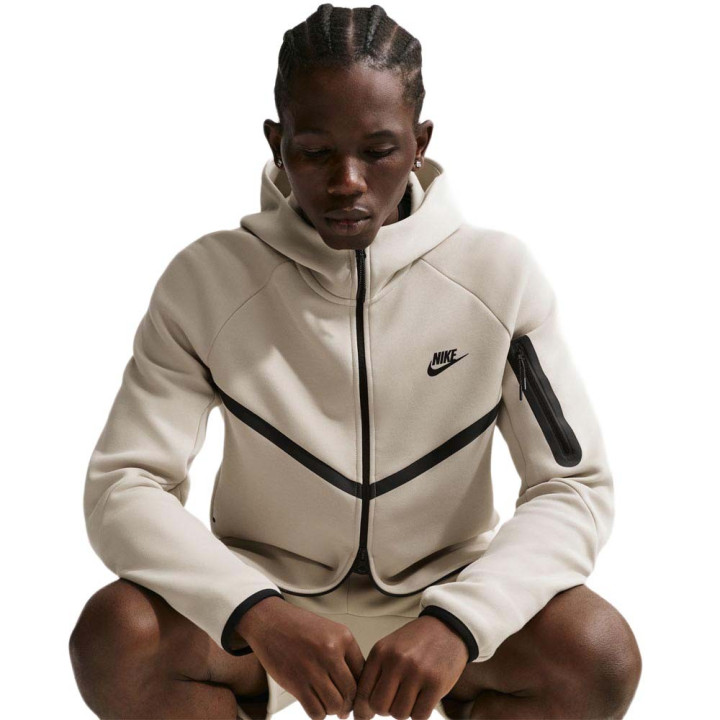Nike Tech Felpa Con Cappuccio Beige Uomo
