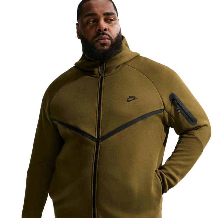 Nike Tech Felpa Con Cappuccio Verde Uomo