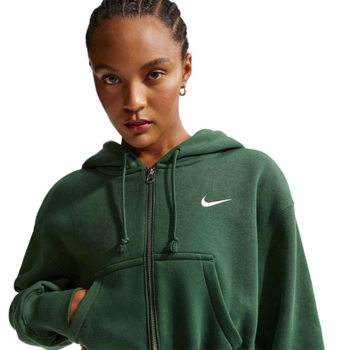 Nike Sportswear Phoenix Felpa Con Cerniera Verde Donna