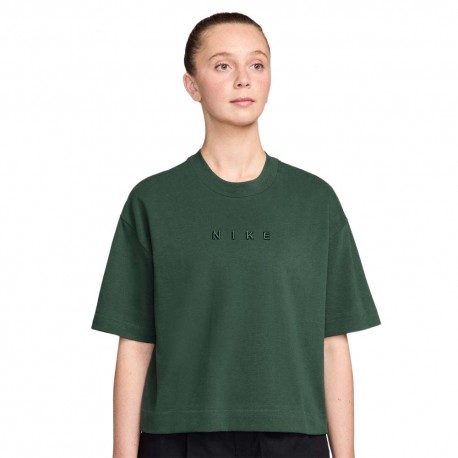 Nike Sportswear Cropped T-Shirt Verde Donna