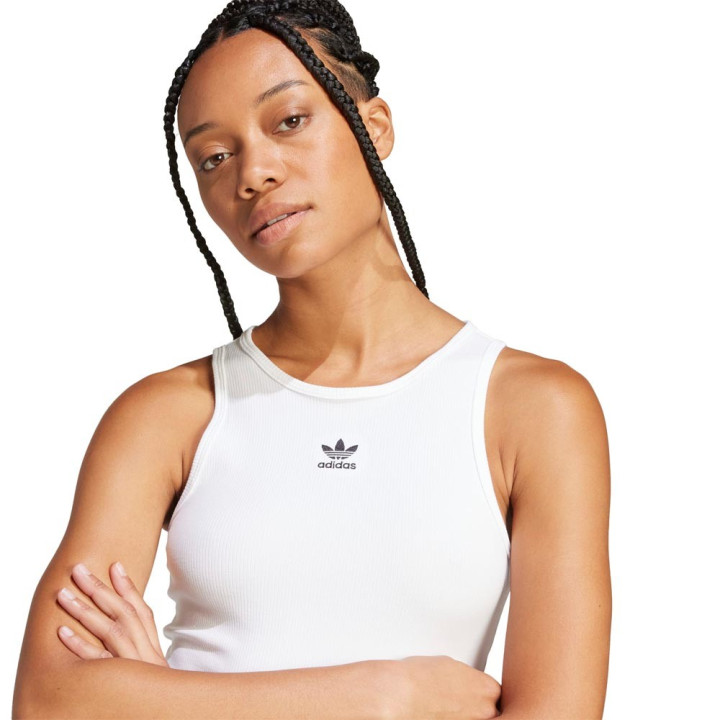 ADIDAS Originals Essentials Top Trefoil Bianco Donna