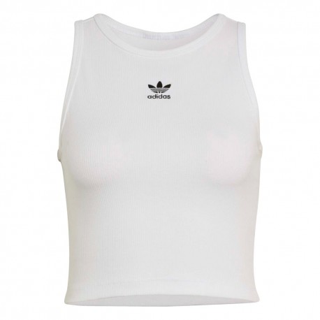 ADIDAS Originals Essentials Top Trefoil Bianco Donna