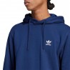 ADIDAS Originals Trefoil Essentials Felpa Con Cappuccio Logo Piccolo Blu Uomo