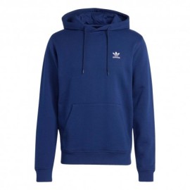ADIDAS Originals Trefoil Essentials Felpa Con Cappuccio Logo Piccolo Blu Uomo