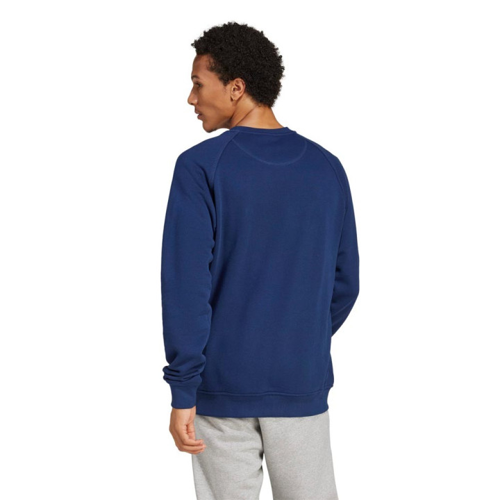 ADIDAS Originals Trefoil Essentials Felpa Girocollo Logo Piccolo Blu Uomo