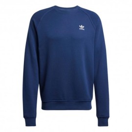 ADIDAS Originals Trefoil Essentials Felpa Girocollo Logo Piccolo Blu Uomo